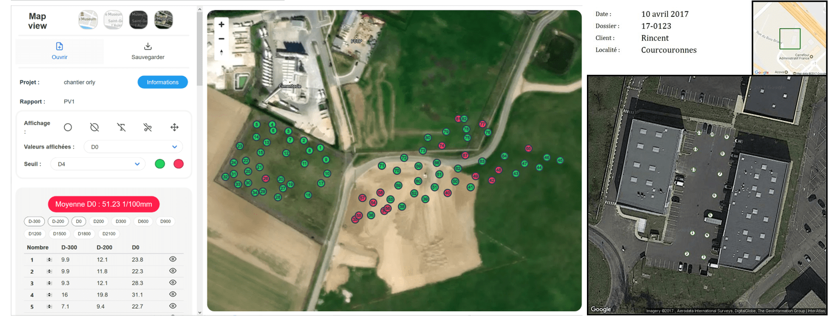 Logiciel d’exportation et exemple de sortie cartographique
